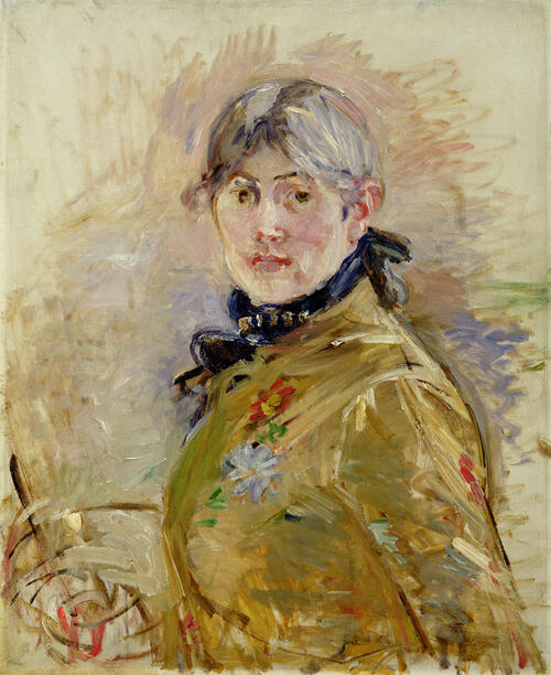 Self Portrait, 1885 (oil on canvas) by Morisot, Berthe (1841-95); 61×50 cm; Musee Marmottan Monet, Paris, France